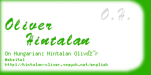 oliver hintalan business card
